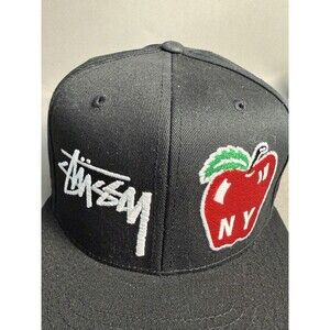 Stussy World Tour City Icons Snapback Blk Hat Limited-Edition Patch Embroidered